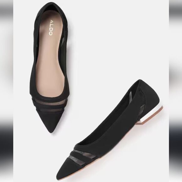 BRAND NEW ALDO POINTED TOE SLIP-ON WOMEN"S LEATHER FLAT G1 - Picture 1 of 12